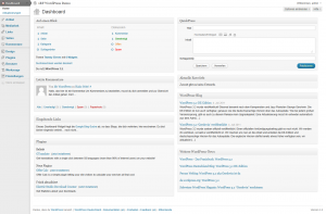 Die Startseite des neuen Backends